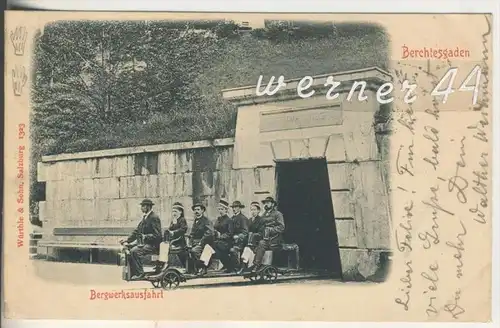 Berchtesgaden v.1911 Bergwerksausfahrt (5513)