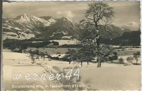 Bolsterlang v. 1955  Total-Dorf-Ansicht im Winter  (5536)