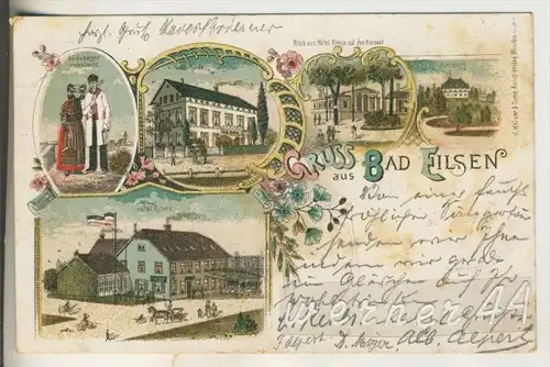 Gruss aus Bad Eilsen v.1903 Bückeburger Landestracht,Villa Rinne,Kursaal,Arensburg,Hotel Rinne (5680)