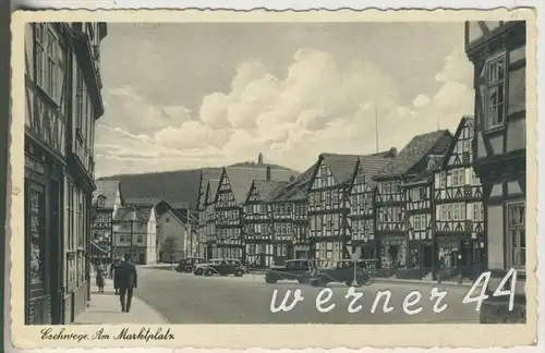 Eschwege v.1939 Bäckerei Boss,Hotel,Geschäft Carl Duentin und alte PKW`s   (5686)