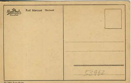 Selb v. 1934  Rosenthal -- "Rud. Marcuse" Überbrettl  (53962)