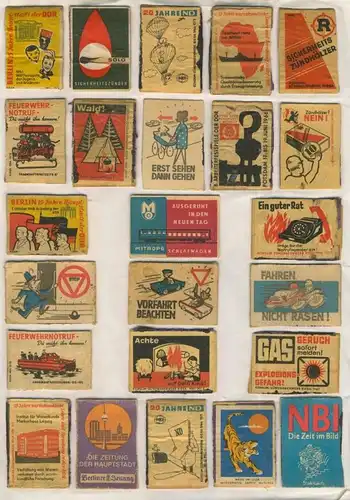 DDR und die Welt  v. 1950 bis.... DDR+Welt  -- Zündholz-Etiketten-Deckel 98 Stück (54040)