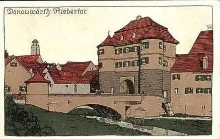 Donauwörth v.1934 Niedertor (13664)