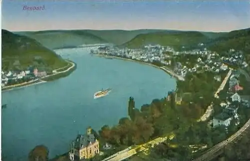 Boppard v.1922 Teil-Stadt-Ansicht .(19327)