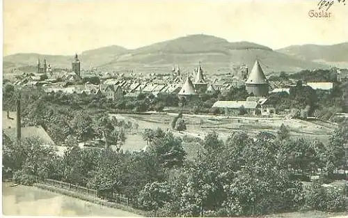 Goslar v. 1909 Teil-Stadt-Ansicht (23046)