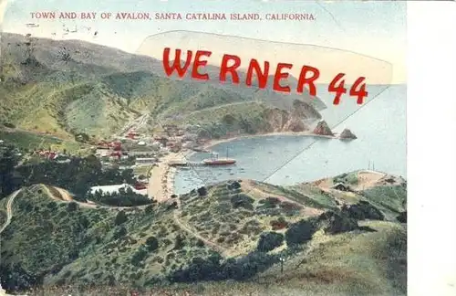 Santa Catalina Island,California v. 1908  Teil-Stadt-Ansicht  (26642-39)