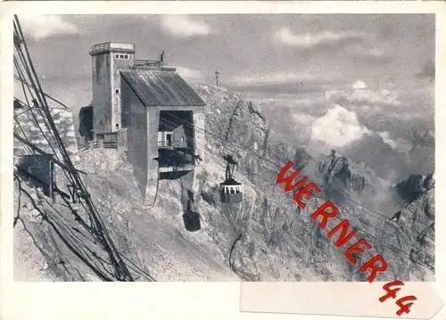 Bayrische Zugspitzbahn v. 1953 Gipfelbahnstation  (27659)