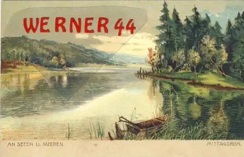 Worpswede v. 1904 Mittagsruh, Seen und Meeren vom S. Wencke - siehe Foto !!   (36104)