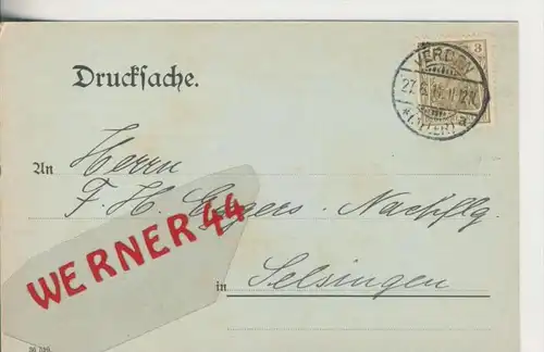 Verden / Aller v. 1911   Carl Müller,Großhandlung Stahl,Guss- und Eisenwaren  (Postkarte)   ---  siehe Foto !!   (28740)