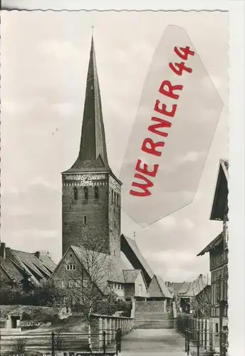 Uelzen v. 1960  Teil Stadt mit Blick auf St. Marienkirche  ---  siehe Foto !!   (28368)