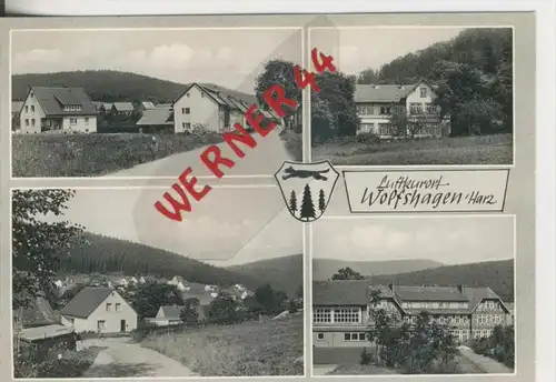 Wolfshagen v. 1968   Lautenthalerstr.,J.-herberge,Volksschule mit Turnhalle,Dorf & Sülteberg --  siehe Foto !!   (28490)
