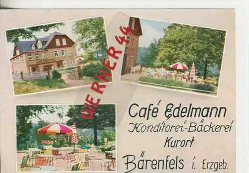 Bäfrenfels v. 1964  Cafe & Bäckerei Edelmann  --  siehe Foto !!   (28621)