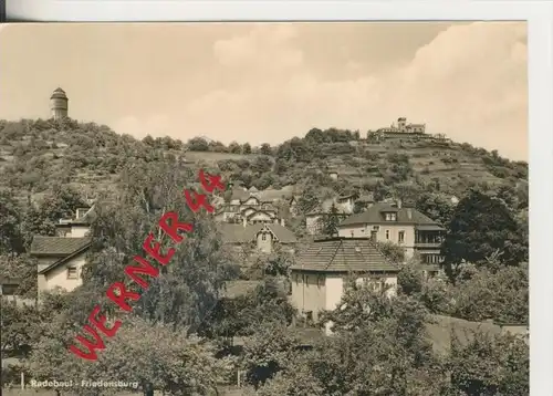 Radebeul v. 1964   Teil Stadt Ansicht mit der Friedensburg  --  siehe Foto !!   (28634)