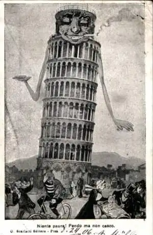 Pisa v.1906 rauchender Turm (16344)