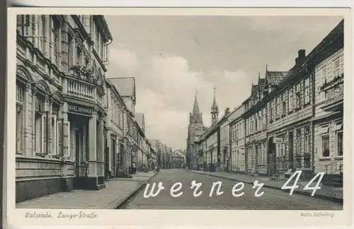 Walsrode v.1957 Die Lange Strasse mit Hotel,Frisuer und Kneipe  (4300)