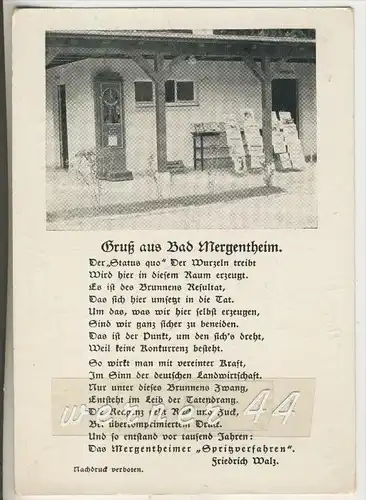 Gruss aus  Bad Mergentheim v.1943 Kiosk (4308)