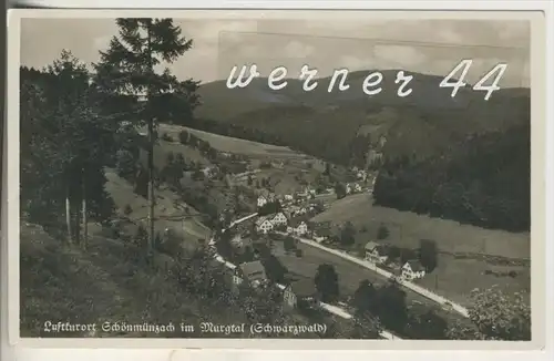 Schönmünzach v.1935 Dorfansicht im Murgtal (4710)