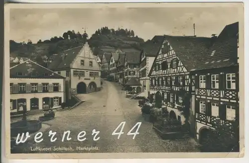 Schiltach v.1936 Marktplatz mit Gasthof und altem PKW  (4712)