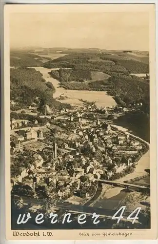 Werdohl i. W v.1955 Blick vom Remelshage (4756)