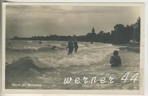 Meersburg v.1929 Sturm am Bodensee (4906)