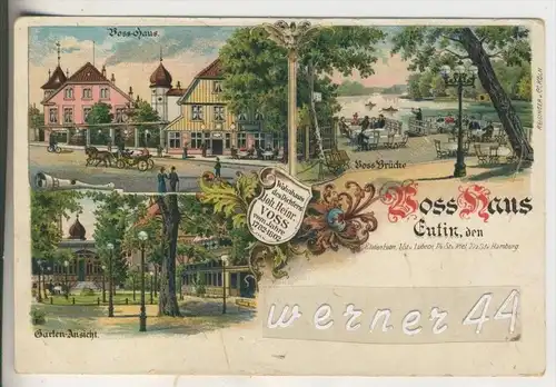 Eutin v.1904 Voss-Haus,Voss Brücke,Garten Ansicht  (5929)