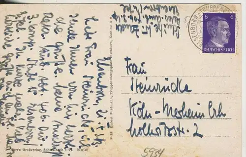 Elsenborn v.1943 Eifelhaus mit Schneeschutzhecke  (5934)