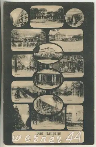 Bad Nauheim v.1905 Teichhaus,Carlstrasse,Karlsbrunnen-Quelle,Burg Allee,Parkstrasse usw. (6099-17)