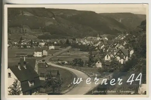 Calmbach v.1938 Dorfansicht mit Strasse (9299-062)