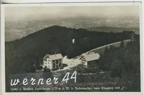 Badenweiler v.1939 Hotel und Pension "Hochblauen",Bes. F. Haas (9299-067)