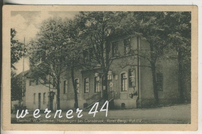 Hasbergen V 1950 Gasthof Schierke Hasbergen Bei Osnabruck Roter Berg 9456 Nr 334888785 Oldthing Ansichtskarten Niedersachsen