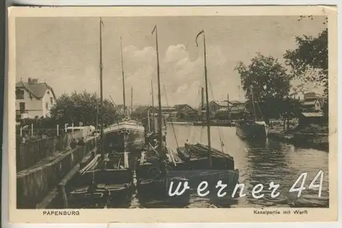 Papenburg v. 1913  Kanalpartie mit Werft (9989)