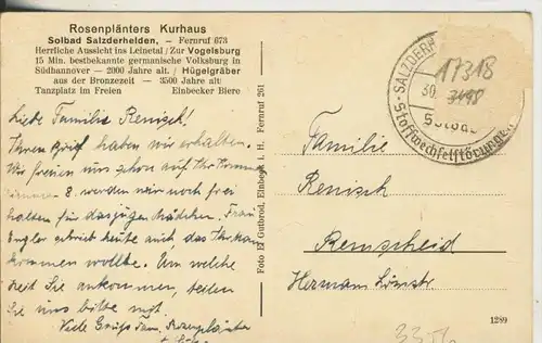 Bad Salzderhelden v.1934 Rosenplänters Kurhaus mit alten PKW und Fahrer (17318)