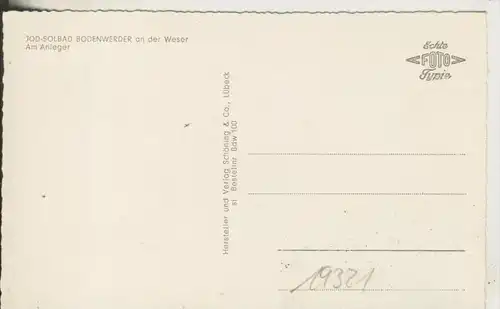 Jod-Solbad Bodenwerder v.1953 Am Anleger mit dem Dampfer Stur und das Gasthaus mit Kaffeegarten (19321)