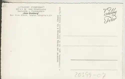 Schweigmatt v.1958 Luftaufnahme (20399-07)