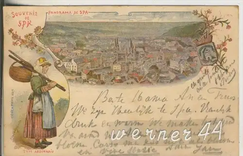 SPA v. 1905  Stadtansicht mit Type Ardennais  (27048)