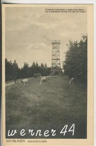 Badenweiler v.1921 Hochblauen-Aussichtsturm (21010)