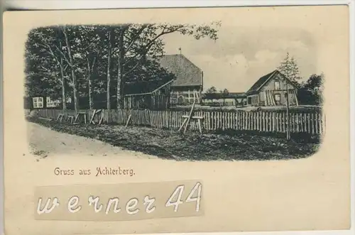 Gruss aus Achterberg v.1913  Ein Bauergehöft ( Gut )  (21137)