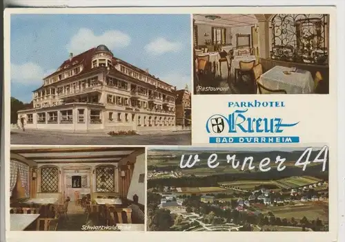 Bad Dürrheim v. 1958 Parkhotel-Kreuz,Restaurant,Schwarzwaldstube,Dorf (24600)