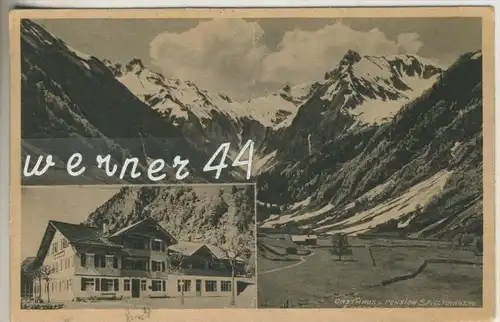 Oberstdorf v. 1925 Gasthaus und Pension "Spielmannsau"  (26199-9)