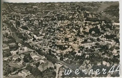 Paderborn von 1954 Teil-Stadt-Ansicht ( 35905)