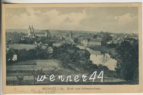 Rochlitz v. 1925 Teil-Stadt-Ansicht (36006)