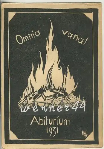 Ettlingen v. 1931 Studentenkarte Abituriun Realgymmasium  (36108)