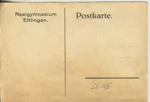 Ettlingen v. 1931 Studentenkarte Abituriun Realgymmasium  (36108)