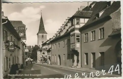 Bad Krozingen v. 1966  Litschgi Haus und Hotel und Friseur Ritzenthaler in der Hauptstrasse  (45762)