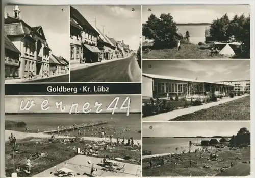 Goldberg v. 1981  Strasse des Friedens,Goldberger See,Campingplatz,Kindergarten  (45865)