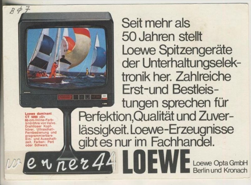 Loewe Opta Gmbh Berlin Und Kronach V 1986 Db9ns Nr Oldthing Qsl Karten
