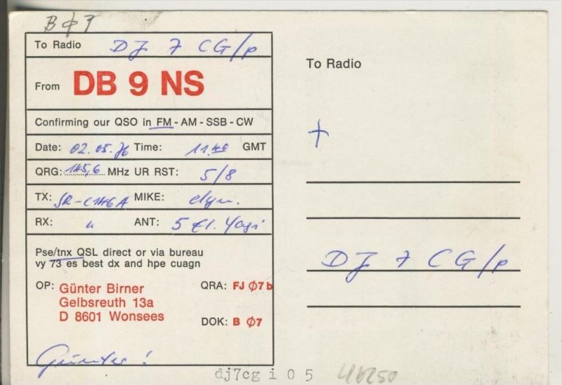 Loewe Opta Gmbh Berlin Und Kronach V 1986 Db9ns Nr Oldthing Qsl Karten