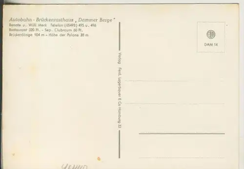 Damme v. 1965 Autobahn-Brückenrasthaus "Dammer Berge",Inh. Willi Merk  (46440)