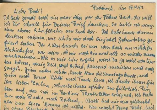 Raddusch / Spreewald RAD Lager 5 /274 v. 1943 Faßt Kohlenklau !! (46517)