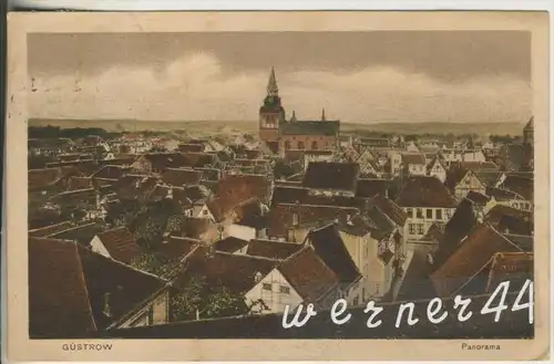 Güstrow v. 1916  Teil-Stadt-Ansicht  (46749)